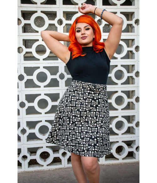 Heart of Haute Black Mock Neck Top