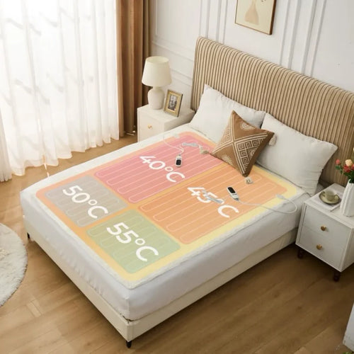 Heated Mattress protector 10 Heat Settings Controller, Auto Shut Off Timer, Dual Control - DLB Furniture