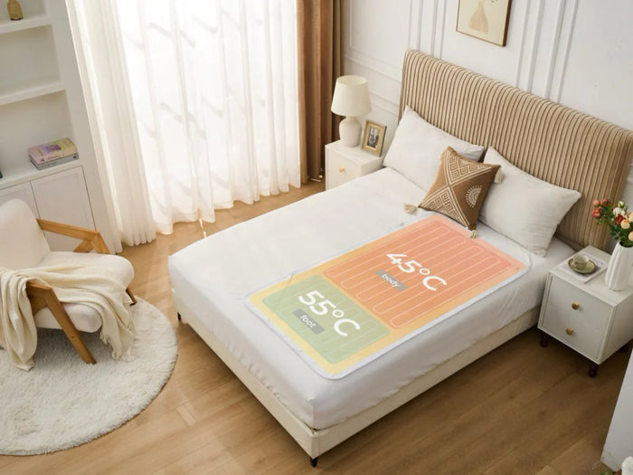 Heated Mattress protector 10 Heat Settings Controller, Auto Shut Off Timer, Dual Control - DLB Furniture