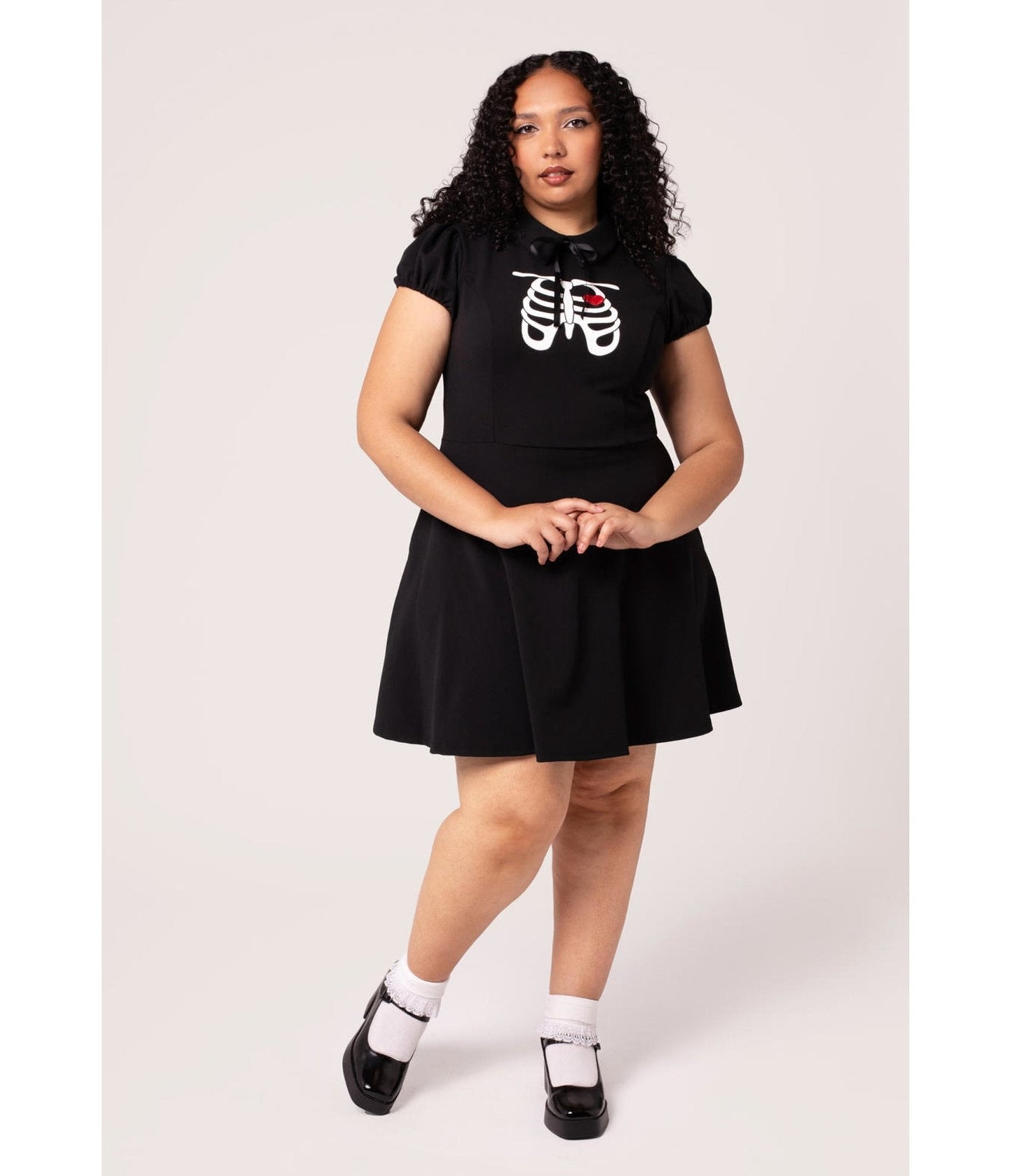 Hell Bunny Black Skeleton Girl Dress