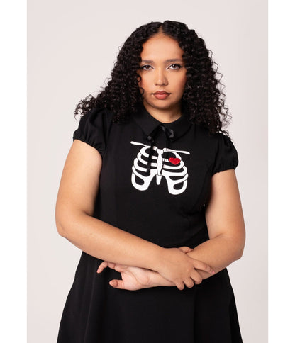 Hell Bunny Black Skeleton Girl Dress