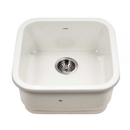 Houzer Platus PTB-1919-BQ 19" Biscuit Single Square Undermount Fire Clay Sink