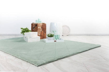 Impulse 600 Jade Very Soft Fluffy Diamond Rug - DLB Furniture