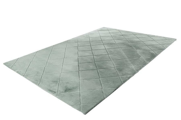 Impulse 600 Jade Very Soft Fluffy Diamond Rug - DLB Furniture