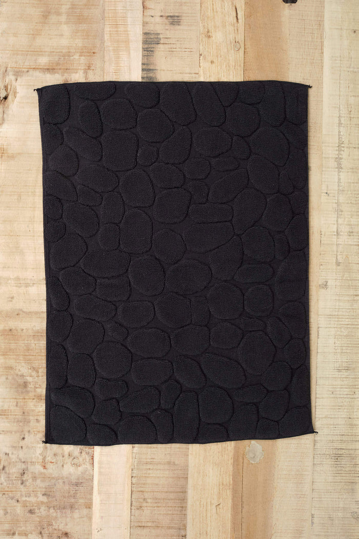 Ottaipnu Home Bath Accessories Ishikoro Pebble Bath Mat Black / 29" L X 20" W