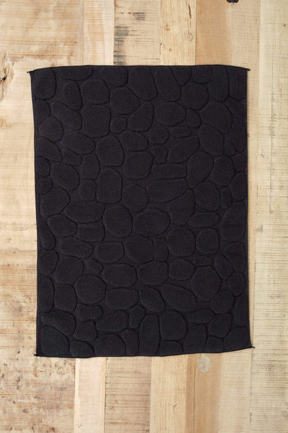 Ottaipnu Home Bath Accessories Ishikoro Pebble Bath Mat Black / 29" L X 20" W