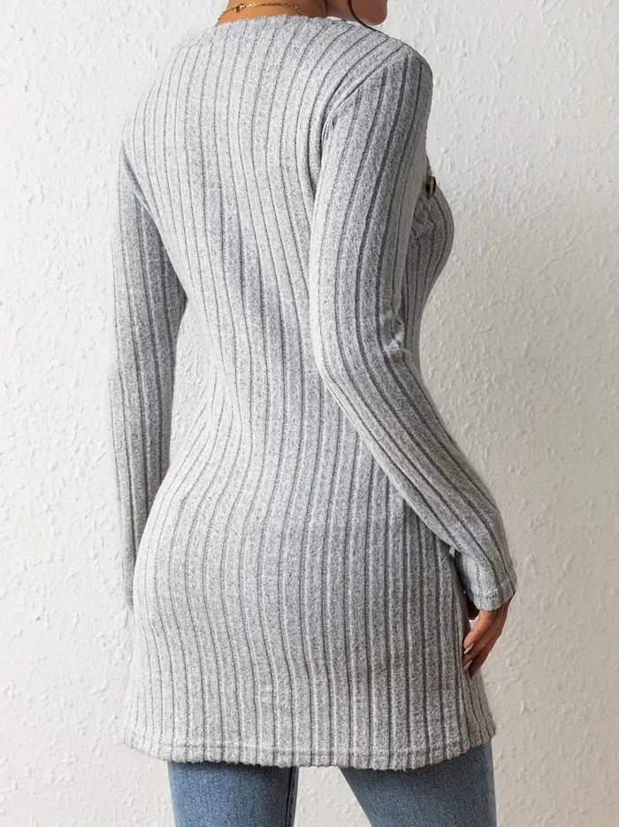 KATHERINE – MODERN RIBBED LONG SWEATER
