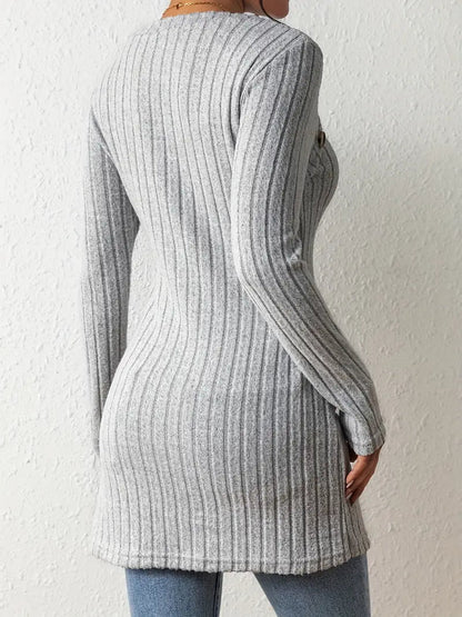KATHERINE – MODERN RIBBED LONG SWEATER