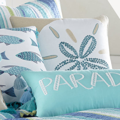 Levtex Home Laida Beach Flower Pillow Decorative Pillows