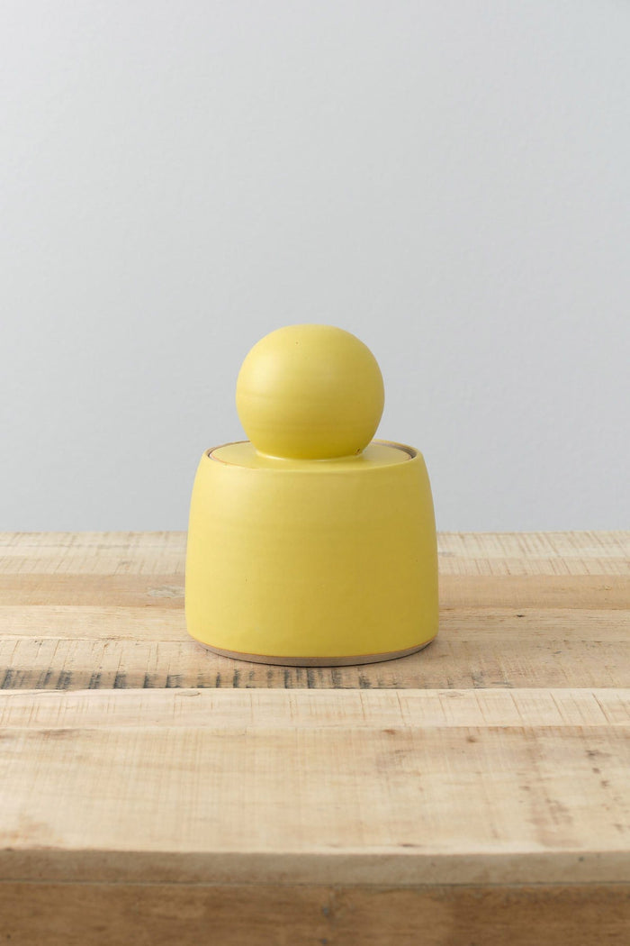 MH Ceramics Home Kitchen Containers Large Stash Jar in Saffron Saffron / 5.25" D X 8" H