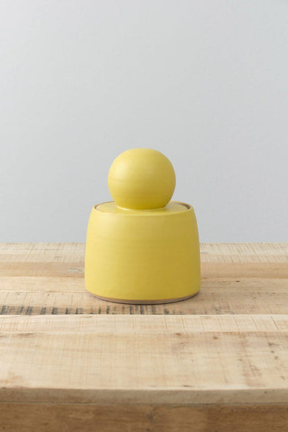 MH Ceramics Home Kitchen Containers Large Stash Jar in Saffron Saffron / 5.25" D X 8" H