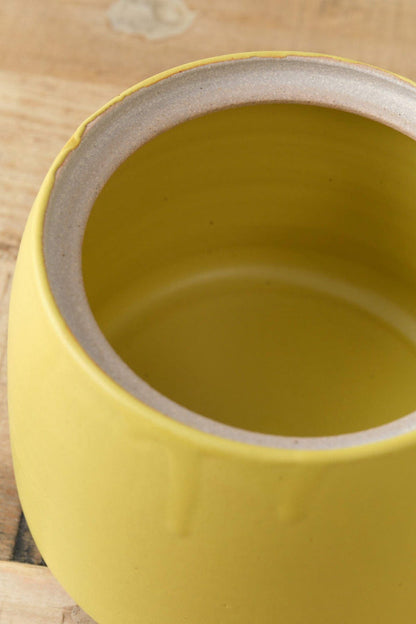 MH Ceramics Home Kitchen Containers Large Stash Jar in Saffron Saffron / 5.25" D X 8" H