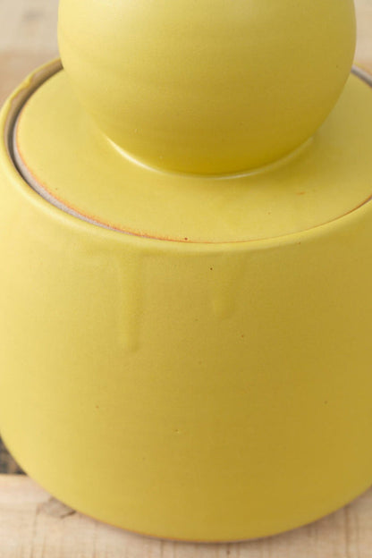 MH Ceramics Home Kitchen Containers Large Stash Jar in Saffron Saffron / 5.25" D X 8" H