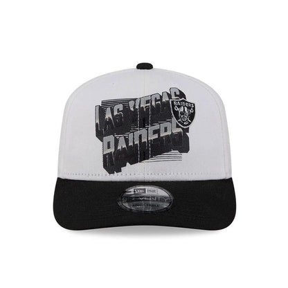 Pictured is this NFL Duck Cloth Las Vegas Raiders 9SEVENTY Stretch Snap cap in white. 3