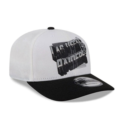 Pictured is this NFL Duck Cloth Las Vegas Raiders 9SEVENTY Stretch Snap cap in white. 4