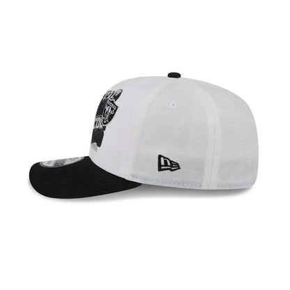 Pictured is this NFL Duck Cloth Las Vegas Raiders 9SEVENTY Stretch Snap cap in white. 5