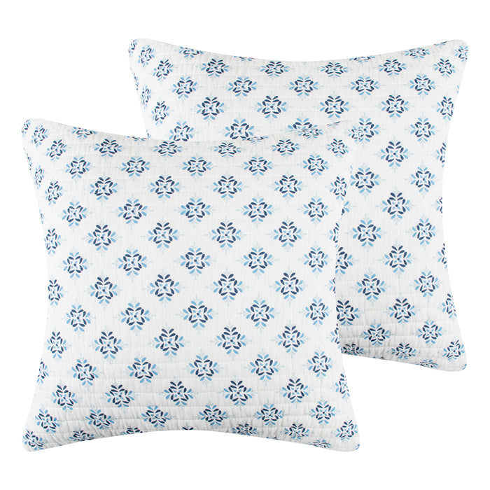 Levtex Home Laure Indigo Euro Sham Set of 2 Euro Shams