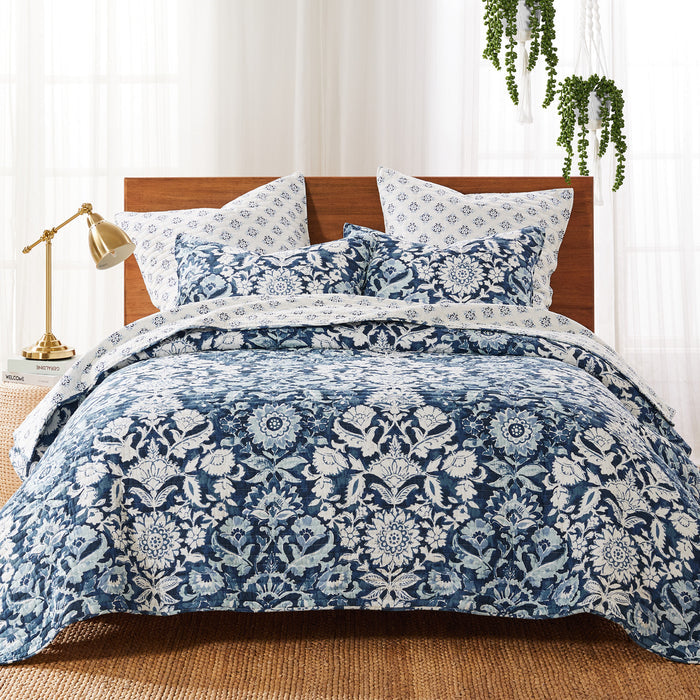 Levtex Home Laure Indigo Euro Sham Set of 2 Euro Shams