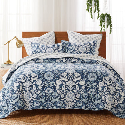 Levtex Home Laure Indigo Euro Sham Set of 2 Euro Shams