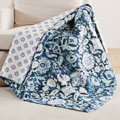 Levtex Home Laure Indigo Quilted Throw Throws
