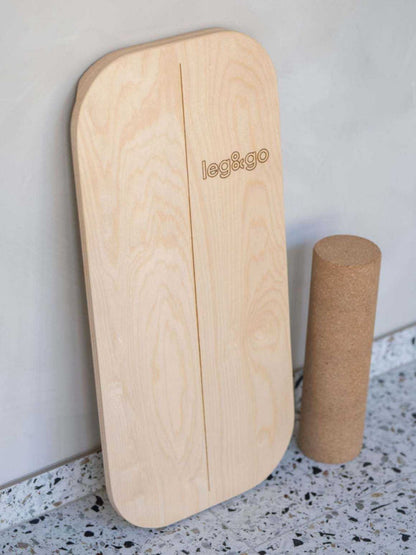 leg&go Rectangular Balance Board With Exercise Roll – Side Logo | Nestling