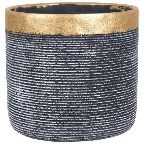 Luvelle Plant Pot With Gold Rim-Renaissance Design Studio