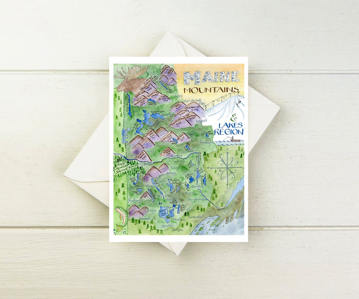 Maine Mountains & Lakes Note Cards