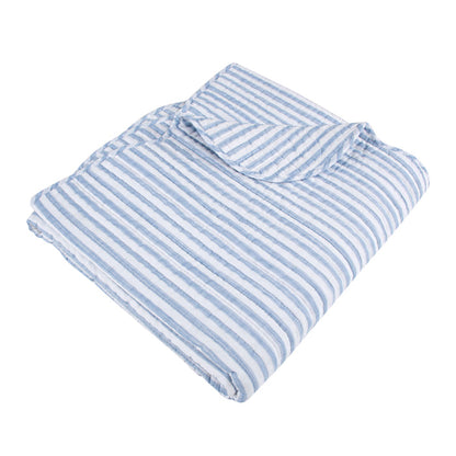 Levtex Home Martha Stripe Blue Quilted Throw Throws