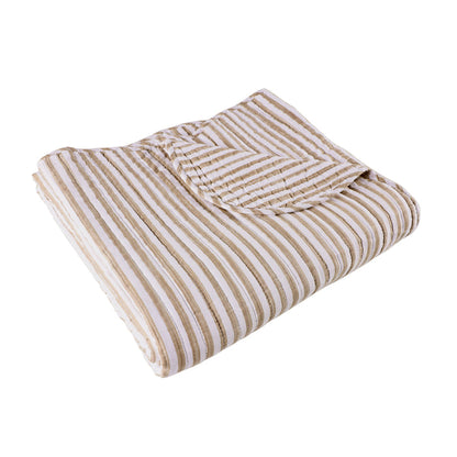 Martha Stripe Quilted Throw