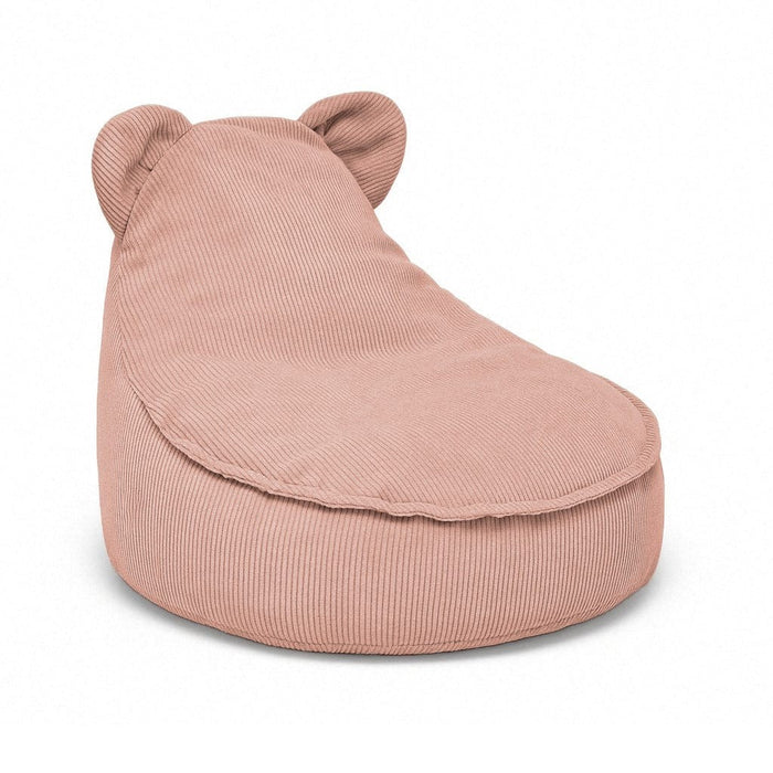 MeowBaby Slimcord Teddy Sako Bag Brick Kids Seat – teddy corduroy bean bag chair front view | Nestling