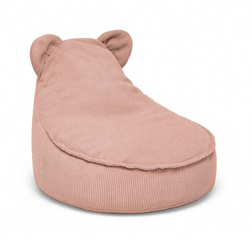 MeowBaby Slimcord Teddy Sako Bag Brick Kids Seat – teddy corduroy bean bag chair front view | Nestling