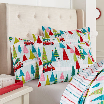 Levtex Home Merry & Bright Holly Jolly Shams Shams