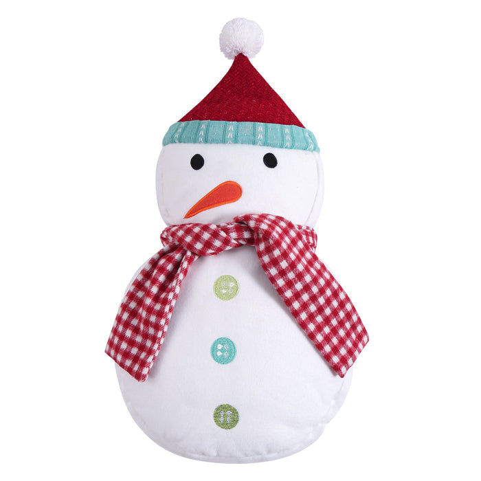 Levtex Home Merry & Bright Holly Jolly Snowman Pillow Decorative Pillows