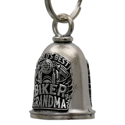 Milwaukee Leather MLB9075 Biker Grandma Motorcycle Good Luck Bell w/ Key Ring-Key Chain Accessory for Bikers