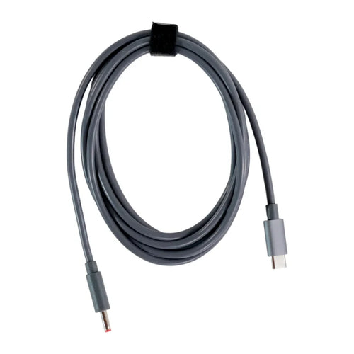 mini router USB-C power cable laid out on bench