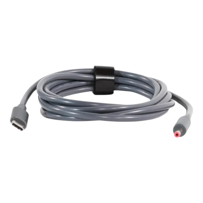 USB-C router power lead plugged into compact router