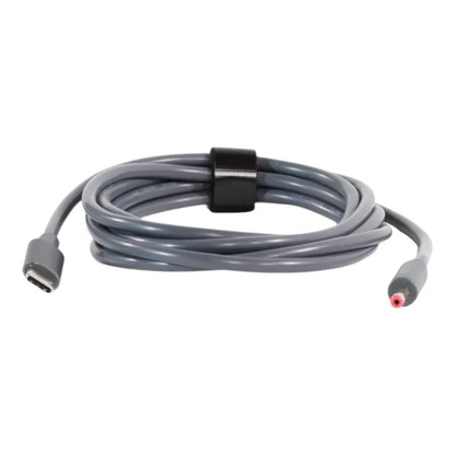 USB-C router power lead plugged into compact router