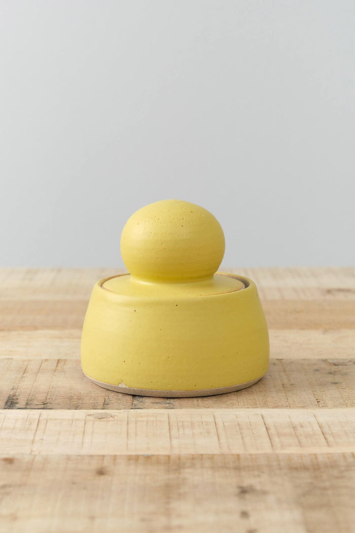 MH Ceramics Home Kitchen Containers Mini Stash Jar in Saffron Saffron / 3.5" D X 4.5" H
