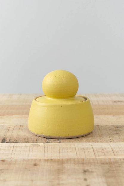 MH Ceramics Home Kitchen Containers Mini Stash Jar in Saffron Saffron / 3.5" D X 4.5" H