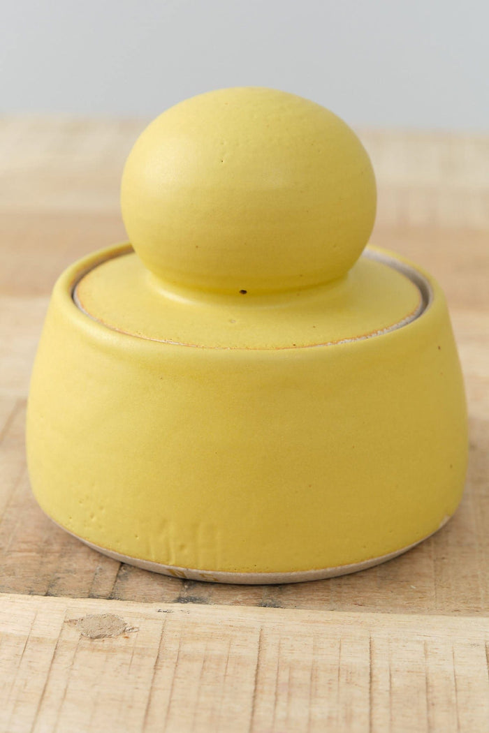 MH Ceramics Home Kitchen Containers Mini Stash Jar in Saffron Saffron / 3.5" D X 4.5" H