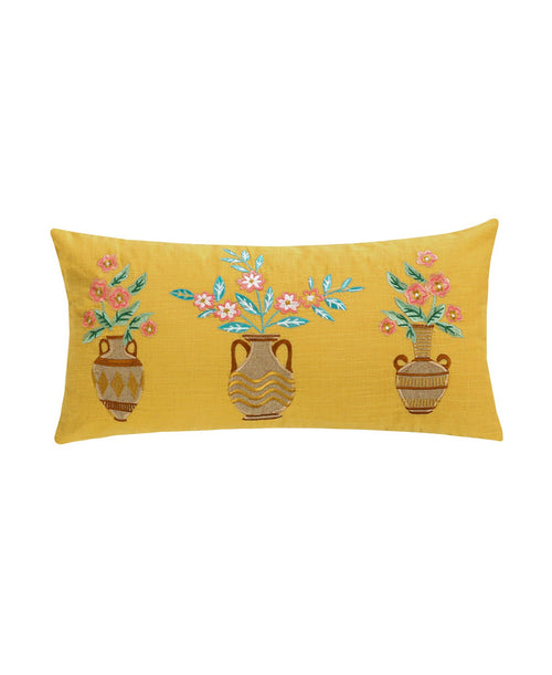 Levtex Home Napali Embroidered Plant Tassel Pillow Decorative Pillows