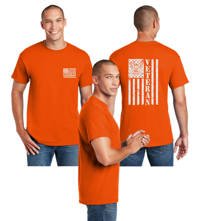 Navy Veteran Flag Reflective Tee - Dry Blend