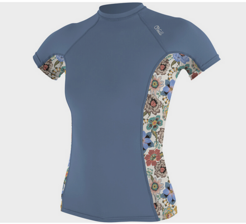 O'Neill Womens Side Print Short Sleeve Rash Vest 5405s