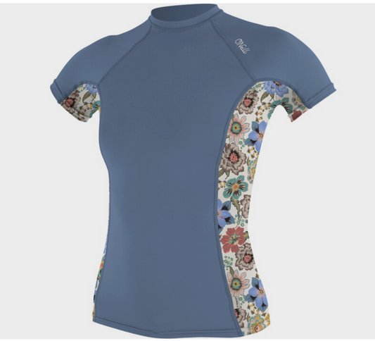 O'Neill Womens Side Print Short Sleeve Rash Vest 5405s