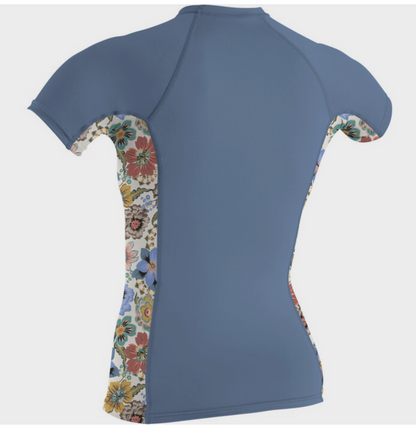 O'Neill Womens Side Print Short Sleeve Rash Vest 5405s