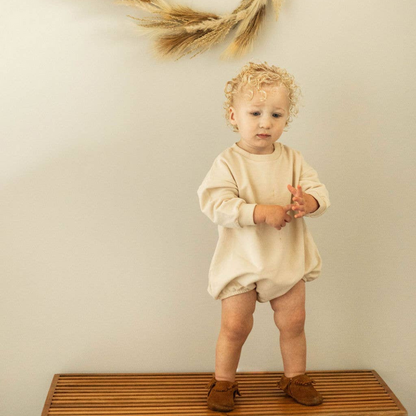 Oversized Organic Cotton Bubble Romper