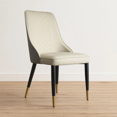 Pandia Microfibre Leather Dining Chairs Grey and White 2 tone - DLB Furniture