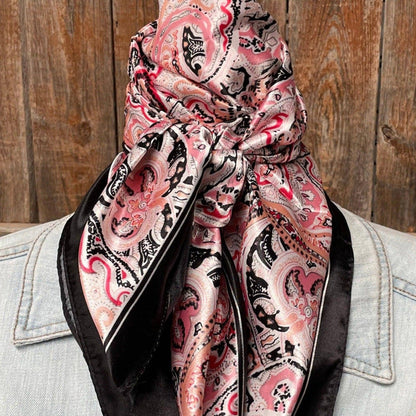Pink & Black Paisley Wild Rag/Scarf