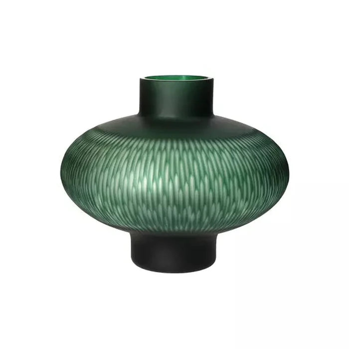 Pinus dark green glass vase-Renaissance Design Studio