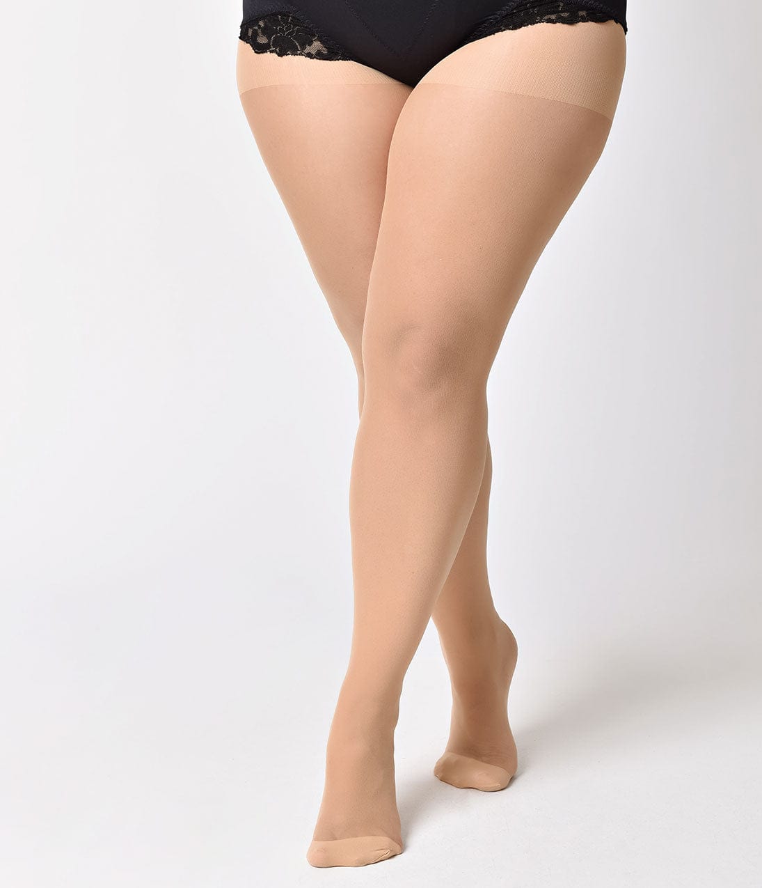 Leg Avenue Plus Size Nude Sheer Backseam Pantyhose